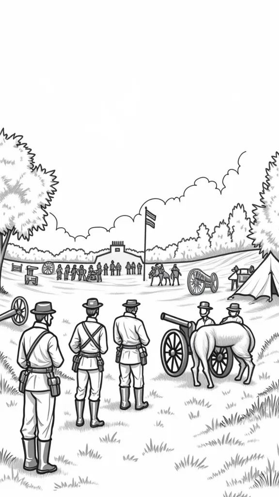 civil war coloring page